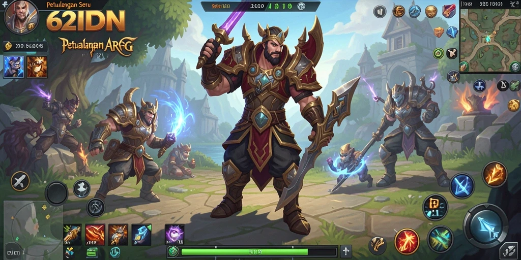 Screenshot menampilkan aksi seru dalam pertempuran ARPG di 62IDN.