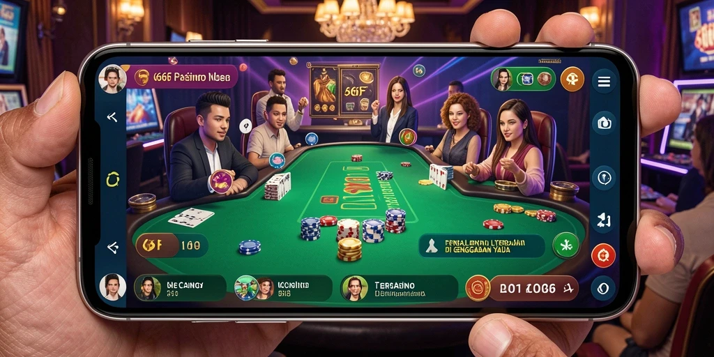 Screenshot permainan Live Casino di 666F menampilkan dealer dan meja permainan.