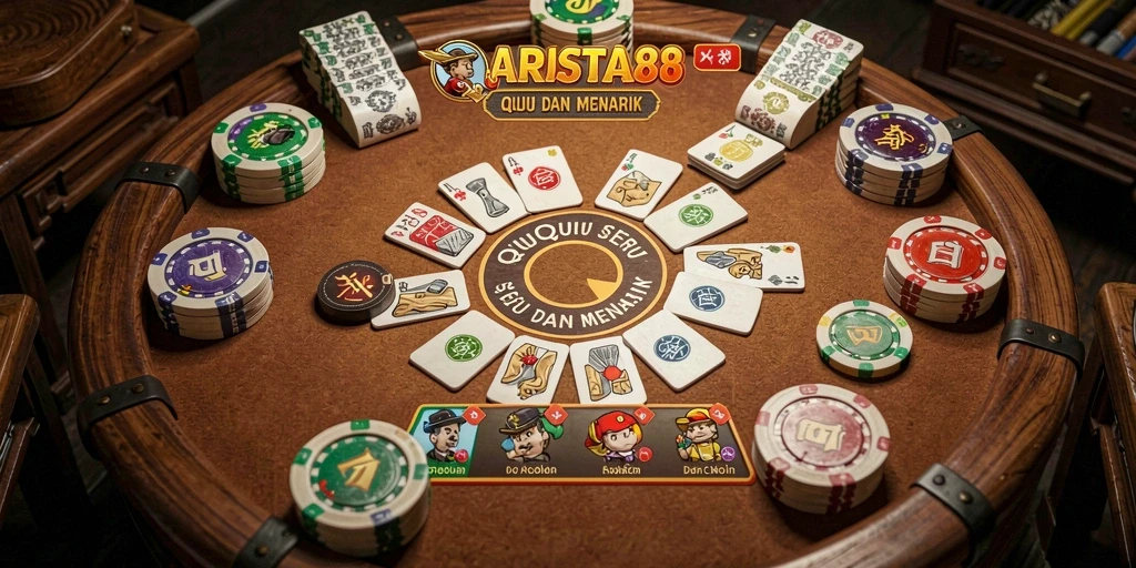 Tampilan menarik dari gameplay QiuQiu di ARISTA88.