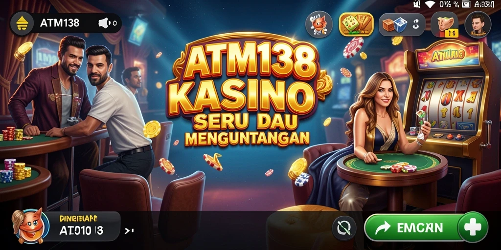 Tampilan gameplay <strong>ATM138</strong> dengan suasana kasino yang mengesankan.
