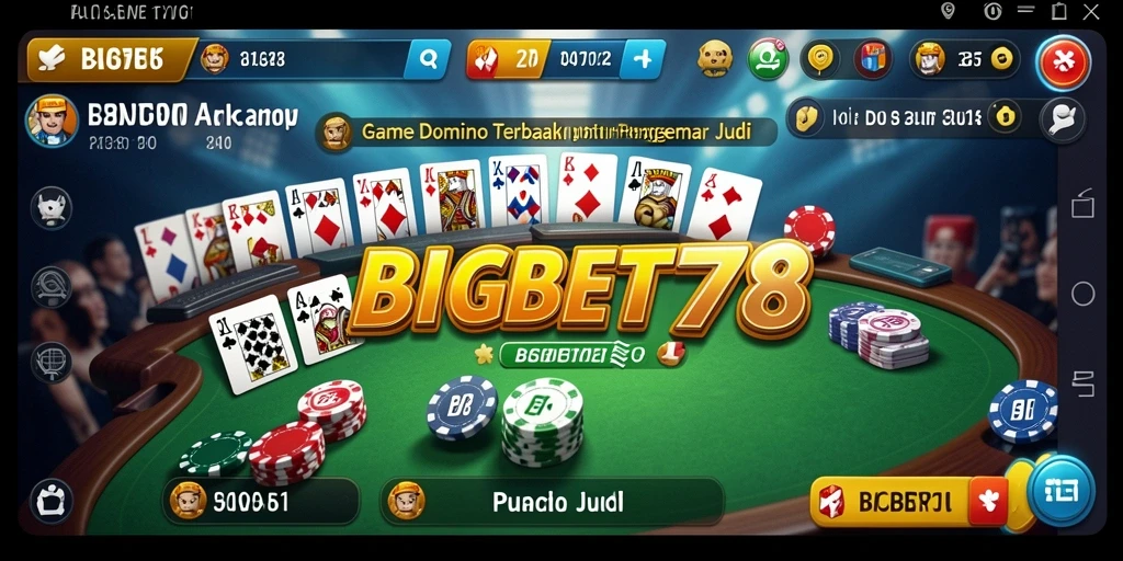 Tampilan menarik bermain domino dengan teman-teman.