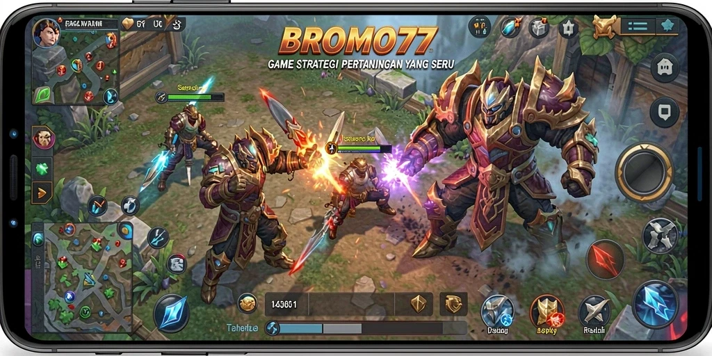 Gameplay seru dari BROMO77 yang menampilkan pertarungan strategis.
