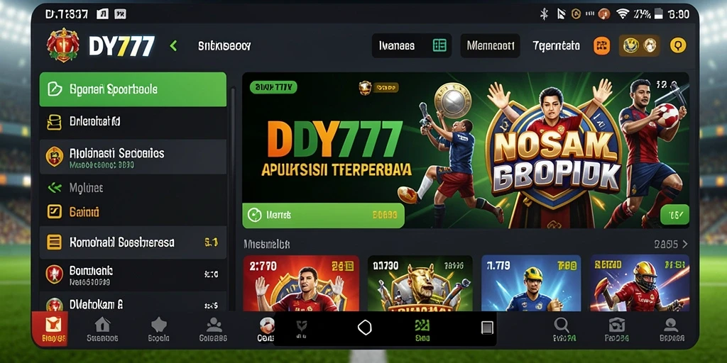 Tampilan utama gameplay DY777 dengan taruhan olahraga menarik.