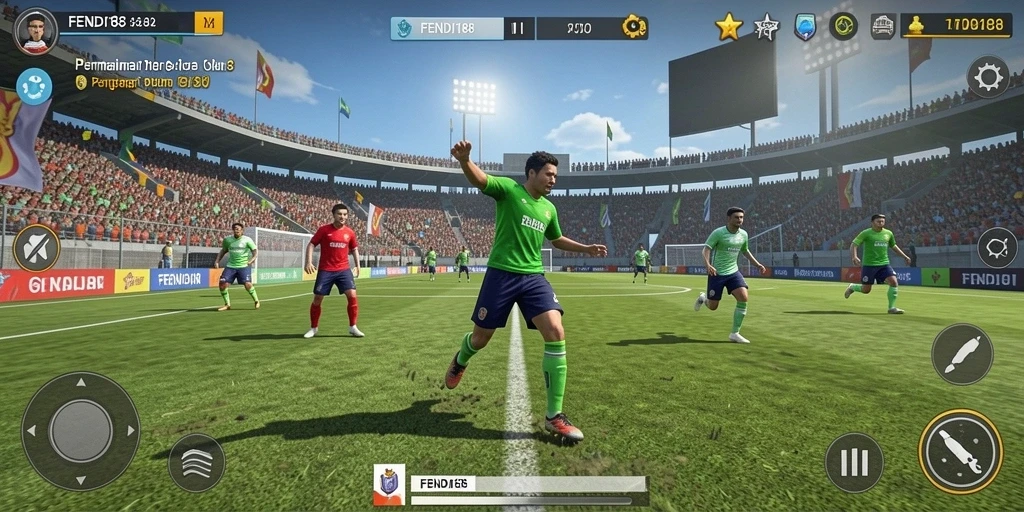 Screenshot FENDI188 menunjukkan aksi seru dalam permainan olahraga.