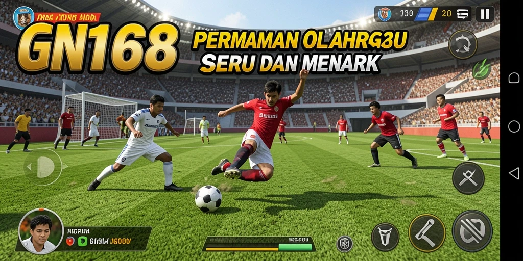 Tangkapan layar gameplay GN168 yang menunjukkan aksi olahraga seru.
