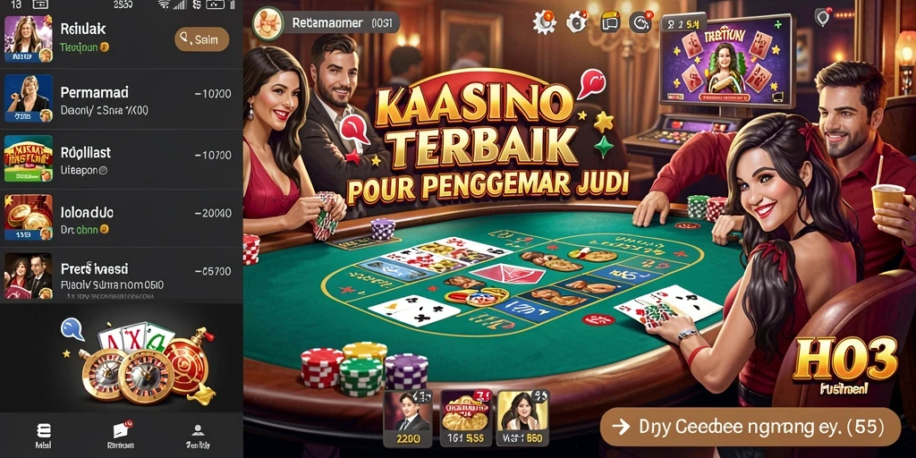 Tampilan gameplay yang mengasyikkan dalam H03, menunjukkan keseruan Kasino.