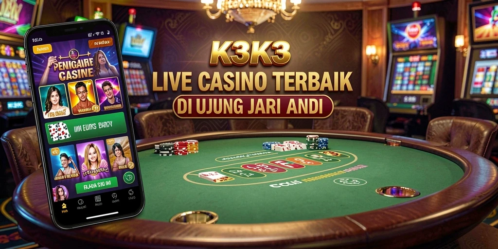 Gameplay K3K3 Live Casino dengan dealer cantik dan suasana yang mendebarkan.