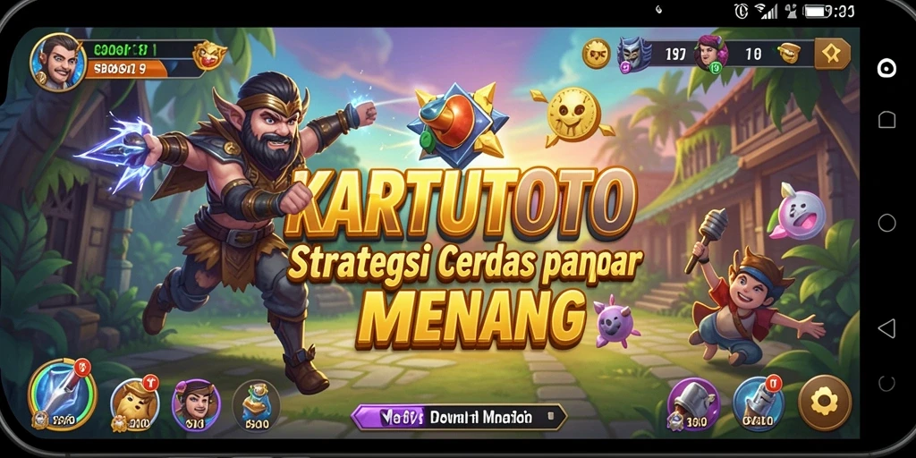 Screenshot gameplay KARTUTOTO menunjukkan momen strategis yang mendebarkan.