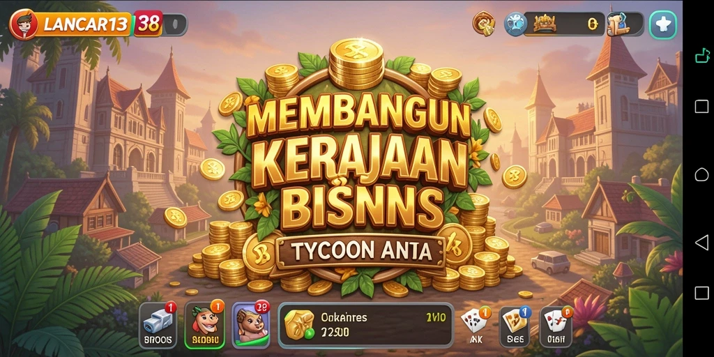 Tangkapan layar utama LANCAR138 menampilkan aksi seru dalam membangun kerajaan bisnis.