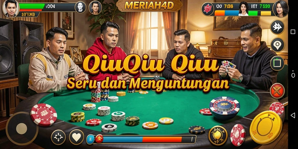Screenshot gameplay QiuQiu yang menampilkan keseruan bermain MERIAH4D.