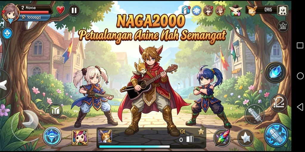 Tampilan gameplay menarik di dunia Anime NAGA2000.