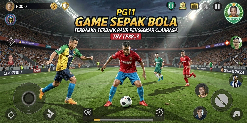 Tampilan menarik dari gameplay Sepak Bola PG11 yang menakjubkan.