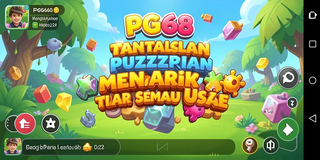 Screenshot utama PGG68 menampilkan gameplay Puzzle yang menantang.