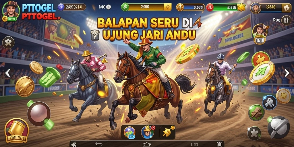 Gameplay balapan seru di PTTOGEL dengan mobil dan trek menawan.