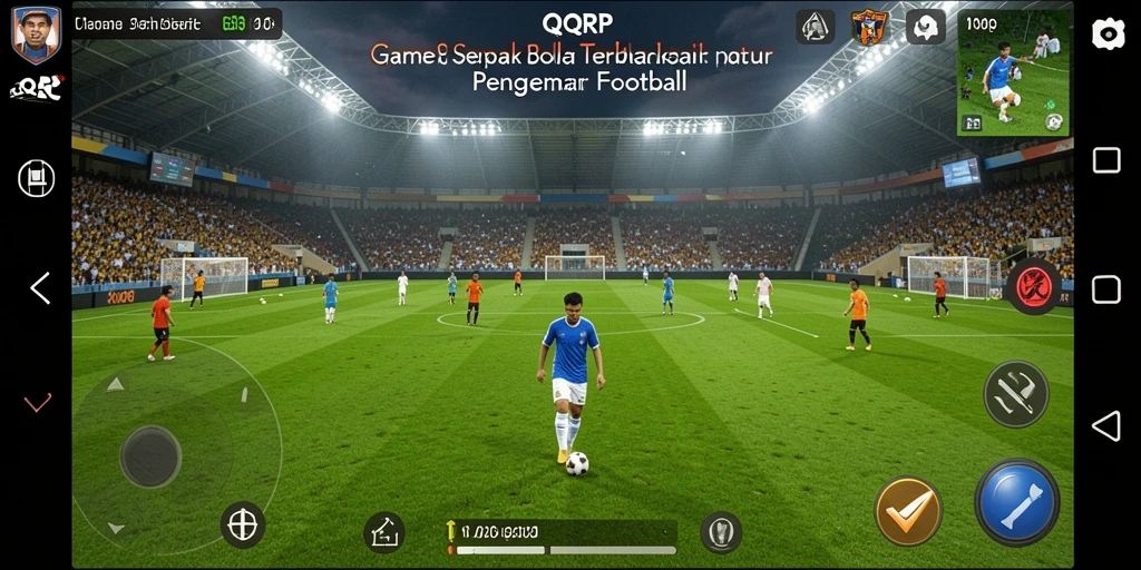 Tampilan gameplay QQRP yang mendebarkan dalam pertandingan sepak bola.