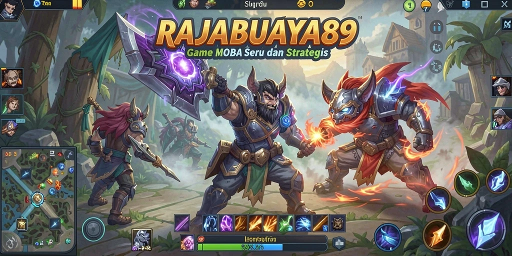 Tampilan gameplay seru dalam RAJABUAYA89 dengan karakter unik.