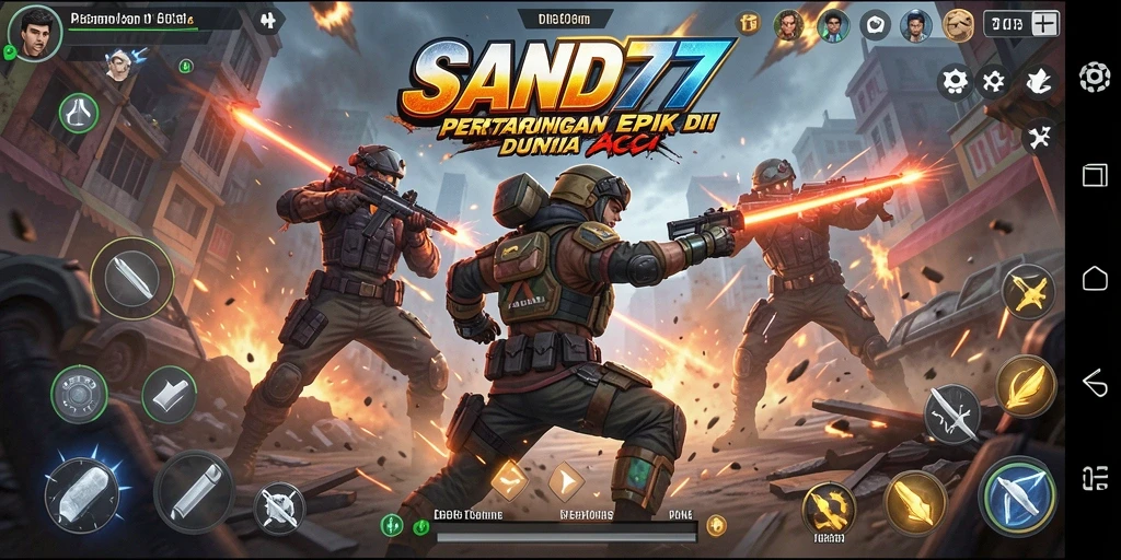 Gameplay SAND77 yang mendebarkan dan penuh aksi.