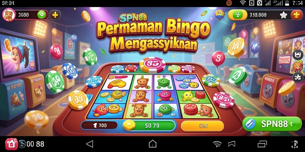 Tampilan permainan Bingo yang mengasyikkan di SPN88.