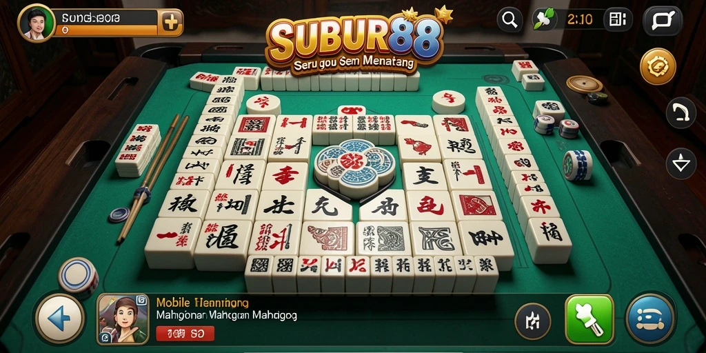 Tampilan gameplay SUBUR88 yang seru dan menantang dalam Mahjong.