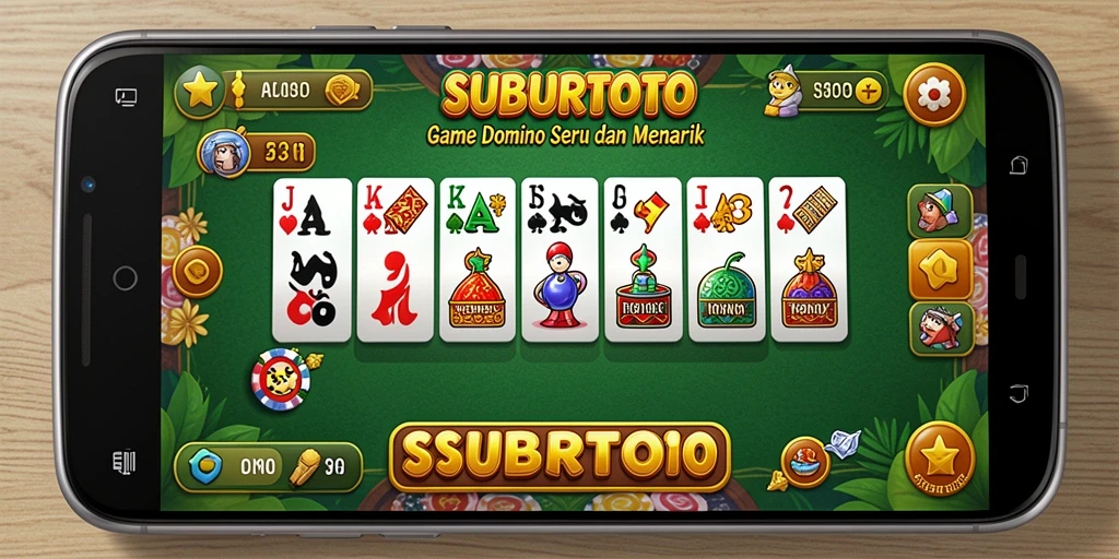 Screenshot gameplay SUBURTOTO menampilkan aksi seru permainan domino.