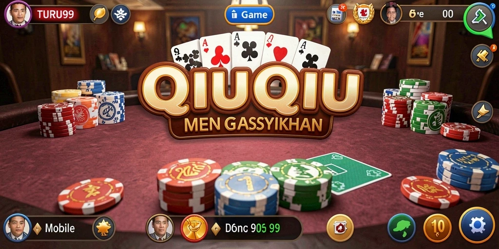Screenshot TURU99 menampilkan gameplay QiuQiu yang seru dan interaktif.
