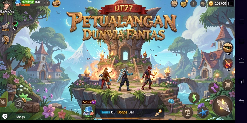 Tangkapan layar UT77 menampilkan aksi petualangan yang mendebarkan dan pemandangan yang menakjubkan.
