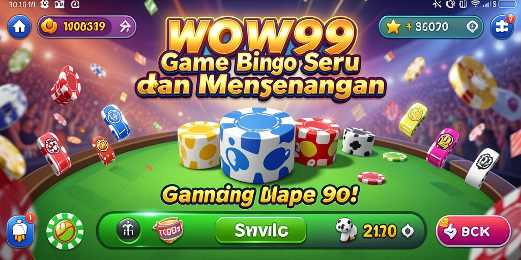 Gameplay seru Bingo dalam WOW99 dengan antarmuka menarik.