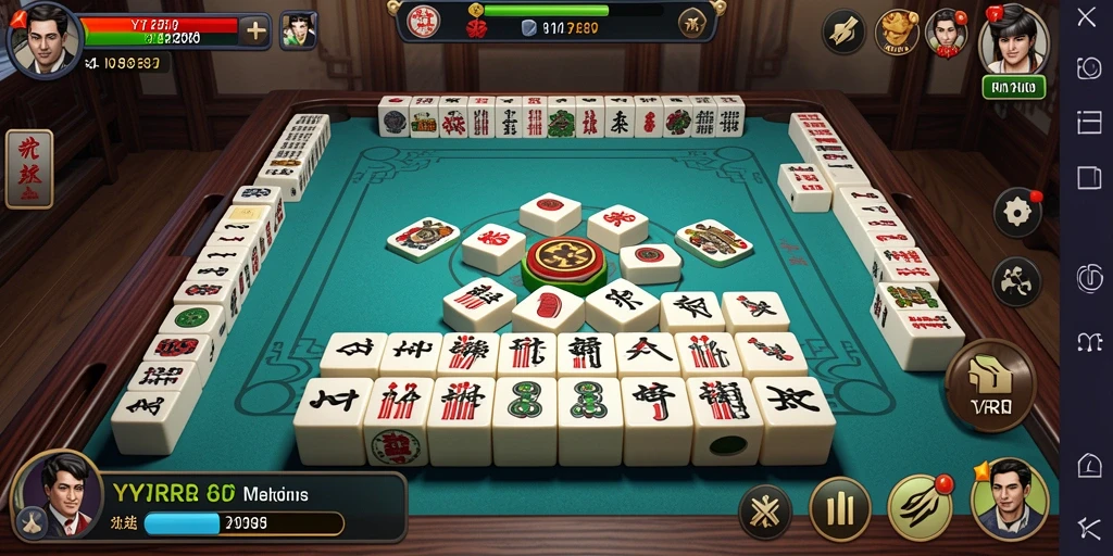 Gameplay Mahjong dalam YYRR yang menarik dan interaktif.